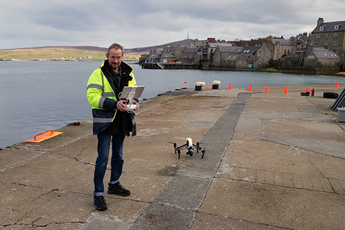 Rory flying the Inspire 1 at Victoria Pier