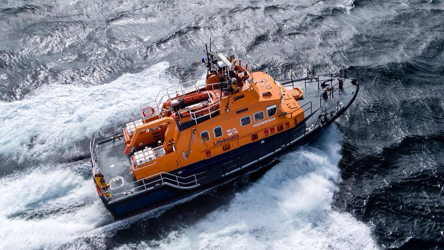 Aerial photograph of the Lerwick Lifeboat